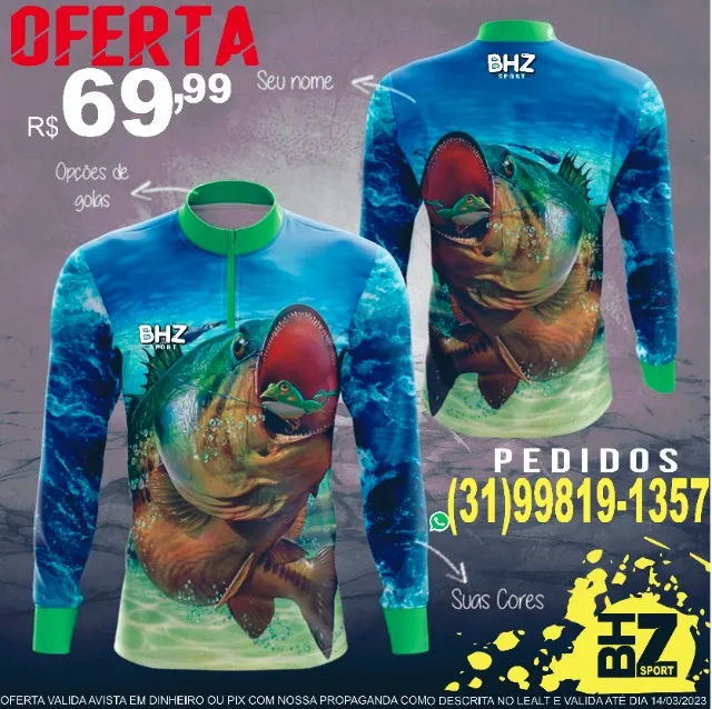 Camisa De Pesca Presa Viva Nelson Nakamura 03