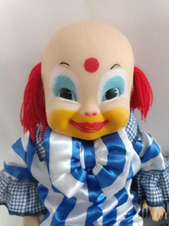 Boneca de Palhaço Vintage 52 cm - Foto 4
