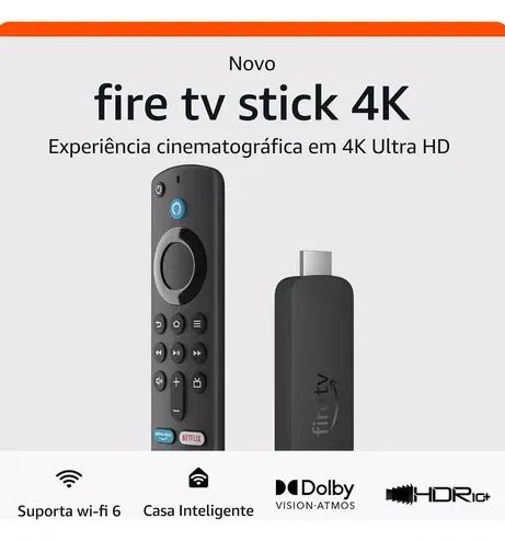 Fire Tv Stick Wifi 6 4K - Alexa Amazon Lacrado Original + Entrega Grátis Df - Foto 4