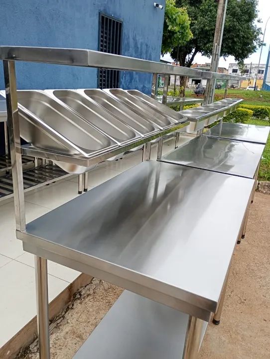 Mesas condimentadoras inox a pronta entrega_ vários modelos e medidas 
