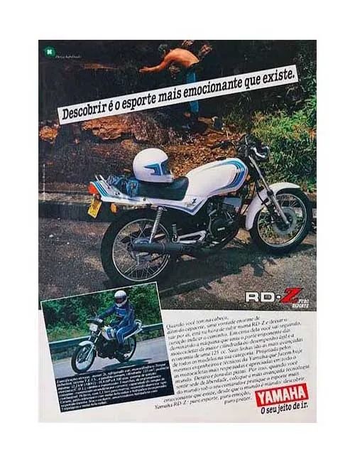 Yamaha RDZ 125 - Propaganda original de revista de época - Foto 3