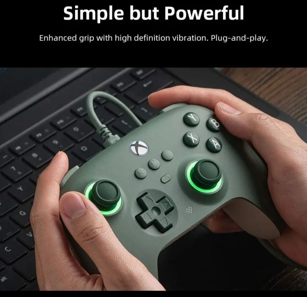 Controle 8BitDo Ultimate C com Fio para Xbox (Verde) - Foto 2