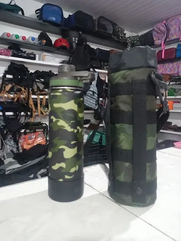 suporte termico para garrafa 650ML tatico modular com alsas regulaveis