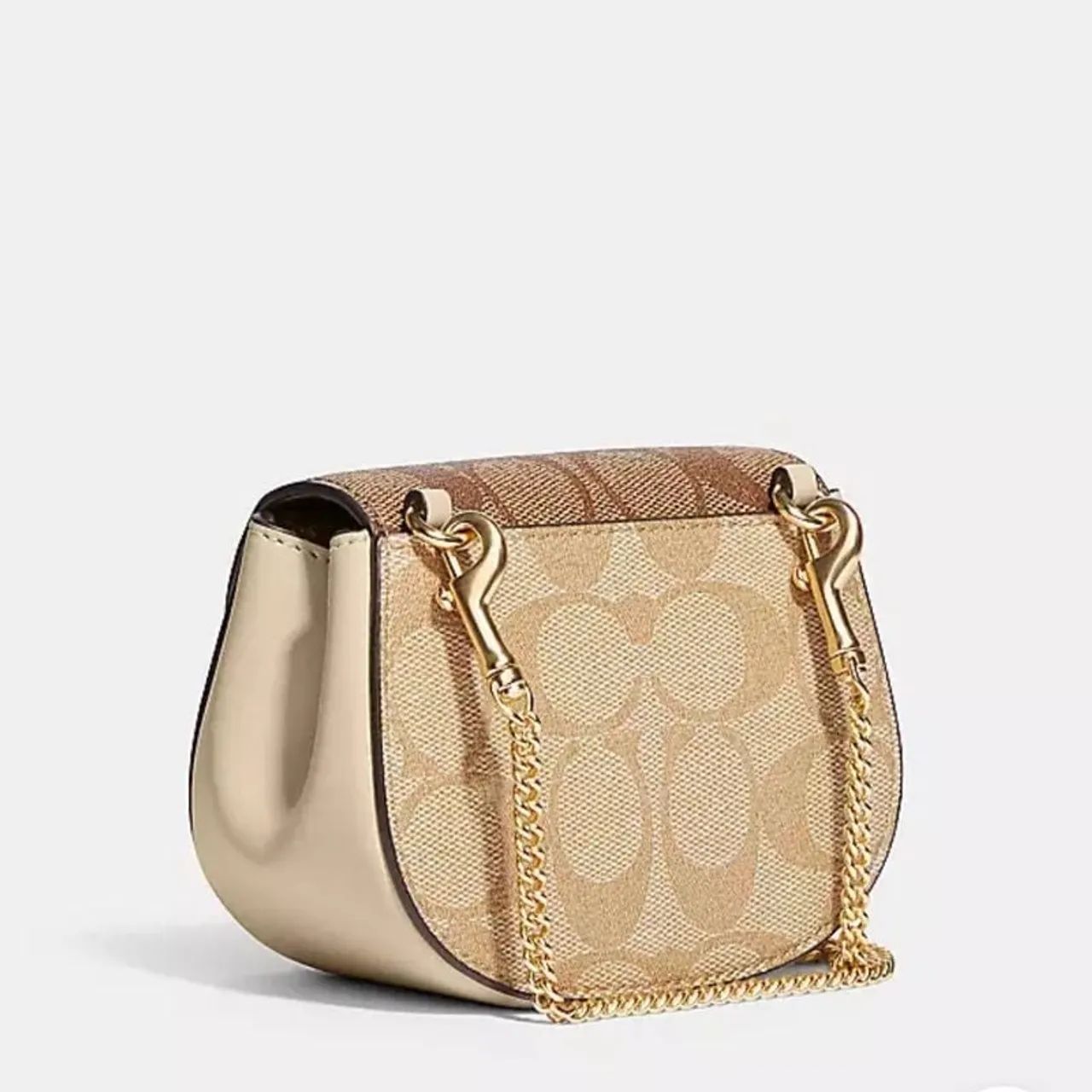 Bolsa Coach Mini Baguette Bege - Foto 2