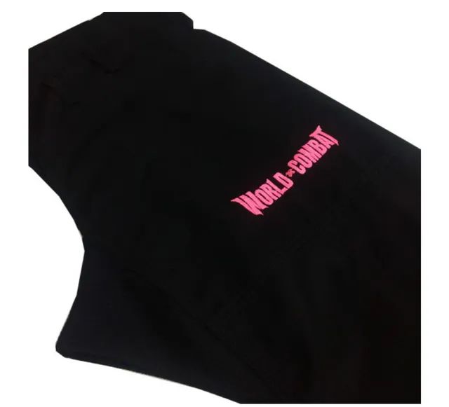Kimono World Combat BJJ - Preto e Rosa A1, A2 - Foto 3