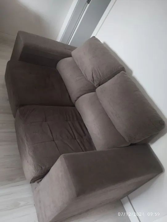 Sofá 3 e 2 lugares, assento retrátil, usado. - Foto 3