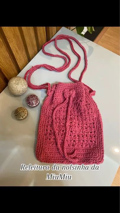 Bolsa de crochê artesanal