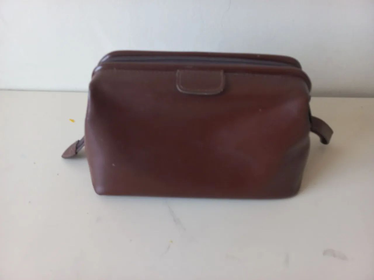 Necessaire de Couro Legítimo Marrom - Foto 2