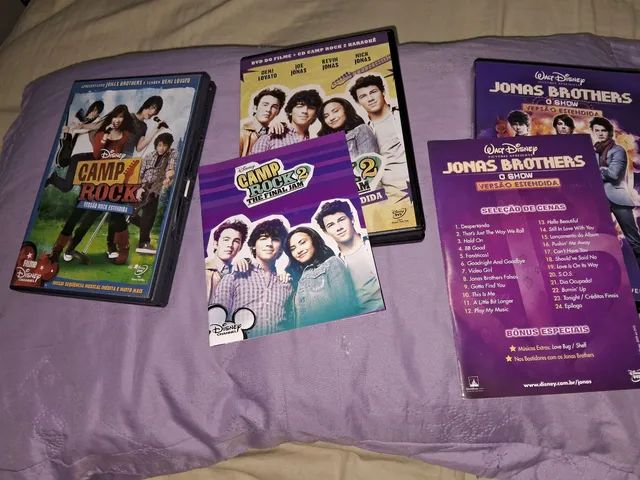 Coleção DVDs Camp Rock  e Jonas Brothers Disney Demi Lovato