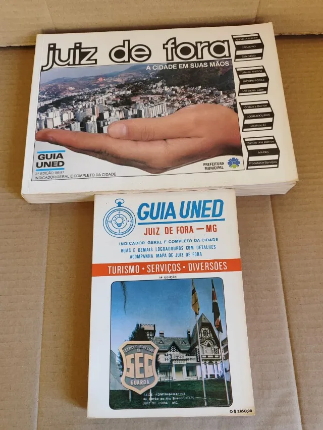 Juiz de Fora Antigo (2 Guias Uned) 1986/1987 e 1983/1984