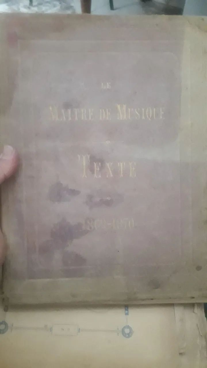 Livro Antigo Le Maître de Musique