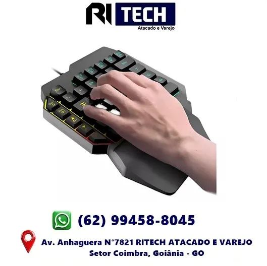 Teclado Gamer Single Hand Rainbow Chroma (KP-TE133)