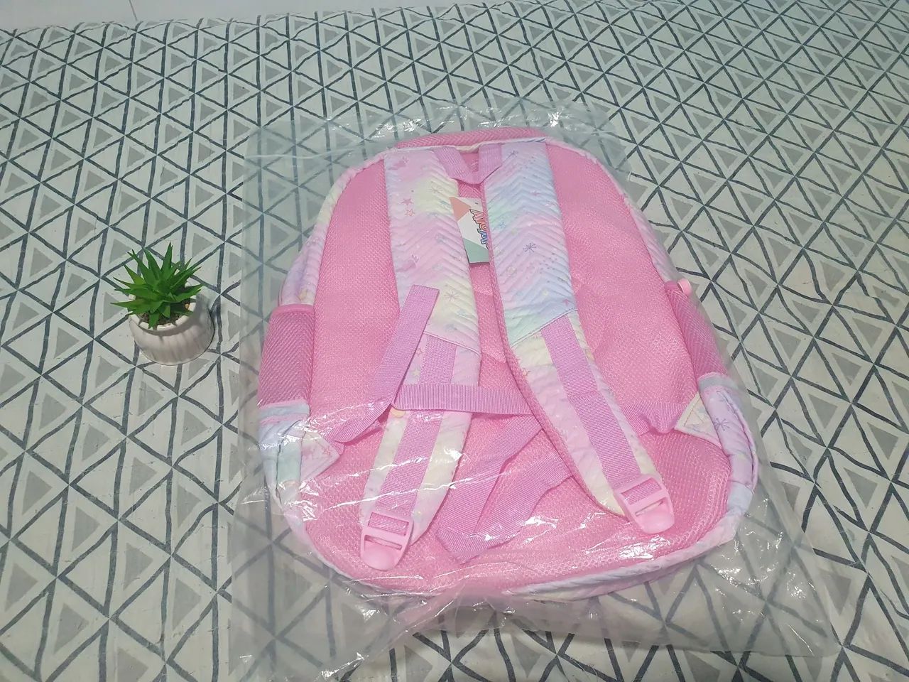 Mochila feminina grande, bolsa de costas - Foto 5