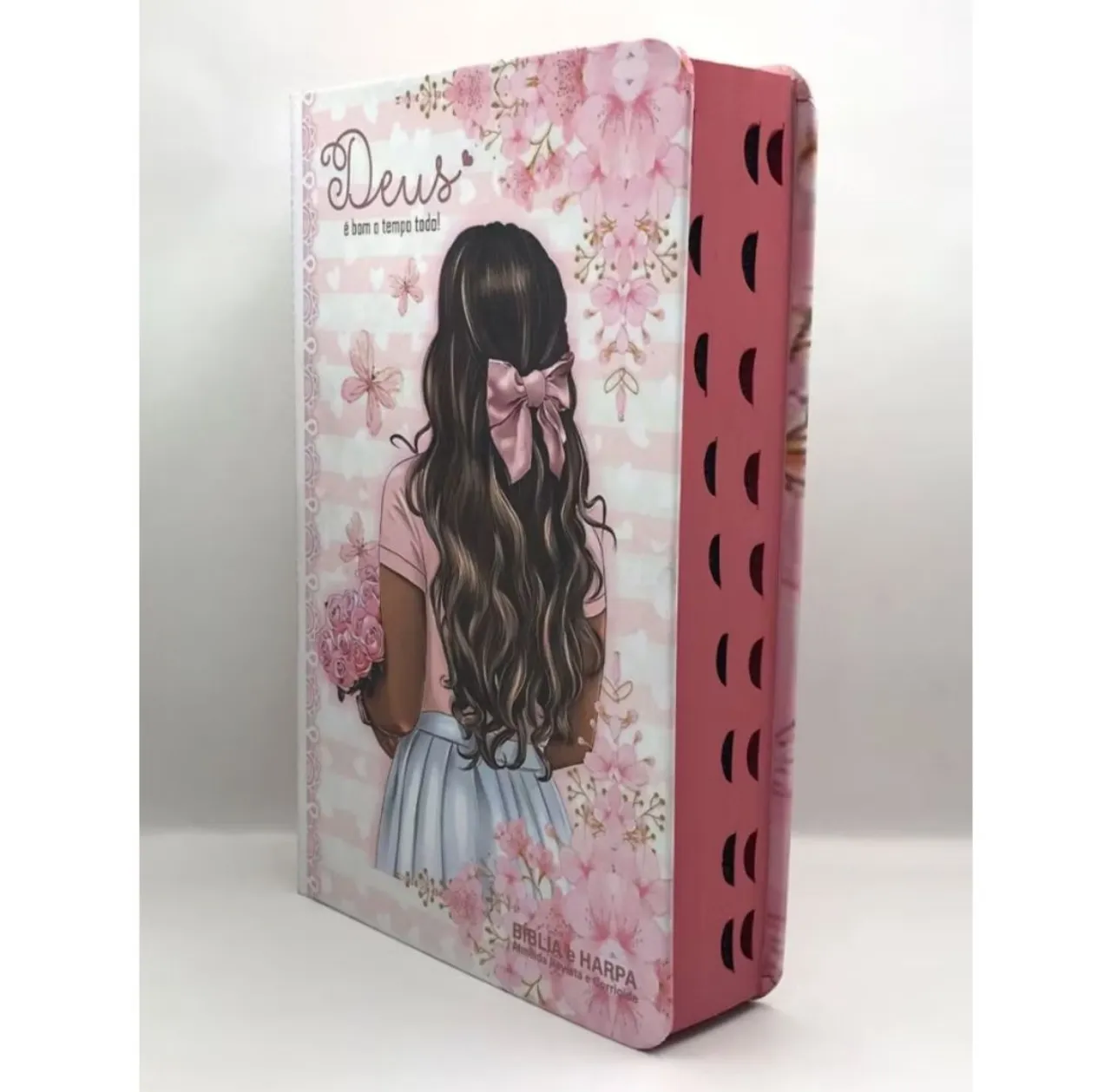 Bíblia Feminina Capa Dura - Flores e Menina