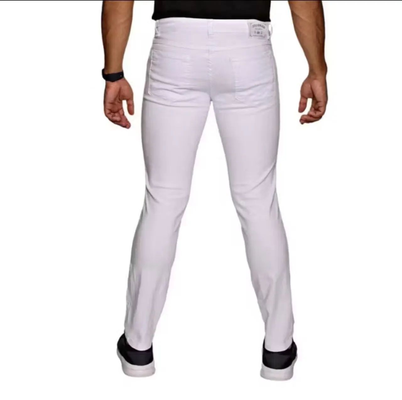 Calças Brancas Slim Fit Masculinas - Foto 3