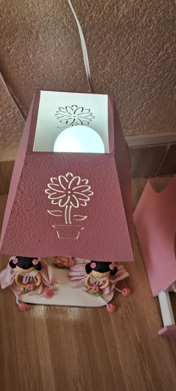 "Oportunidade " luminária com kit porta  higiene todo decorado  - Foto 5