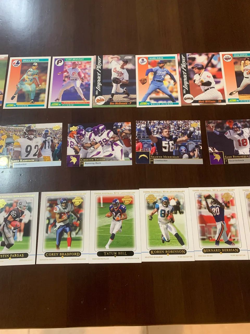 Cards beisebol e futebol americano topps score upper  - Foto 2