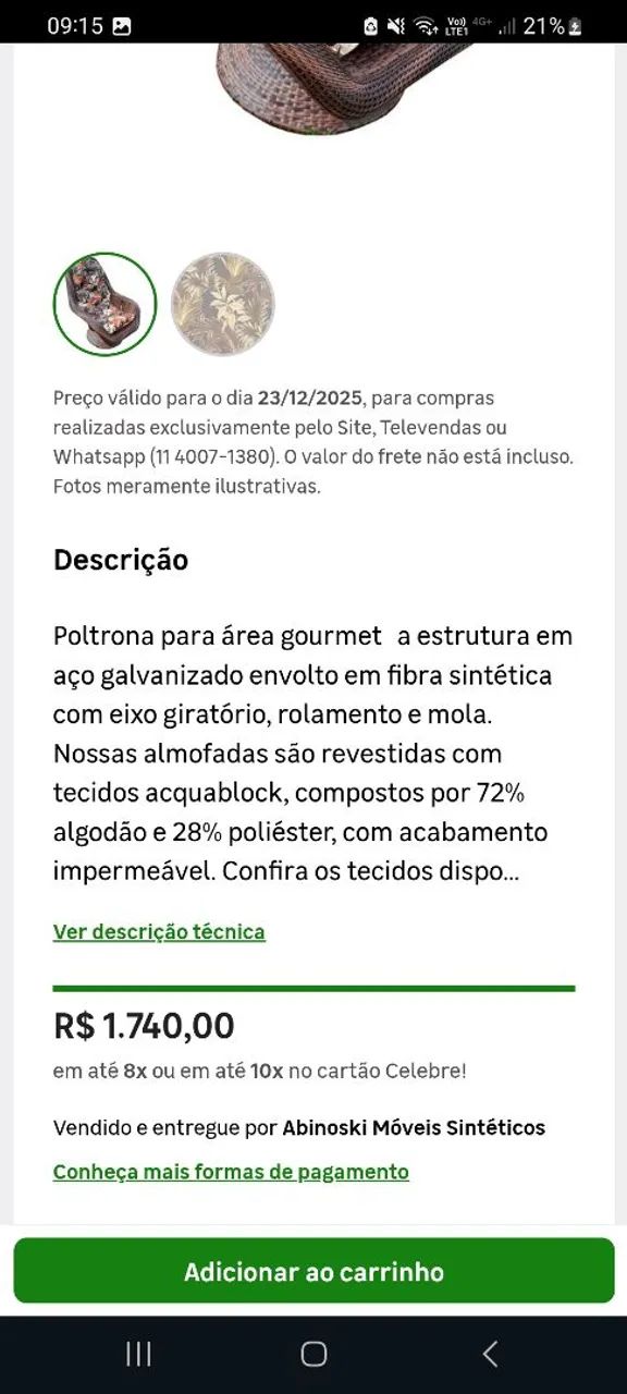 POLTRONA AREA EXTERNA MARAVILHOSA - Foto 3