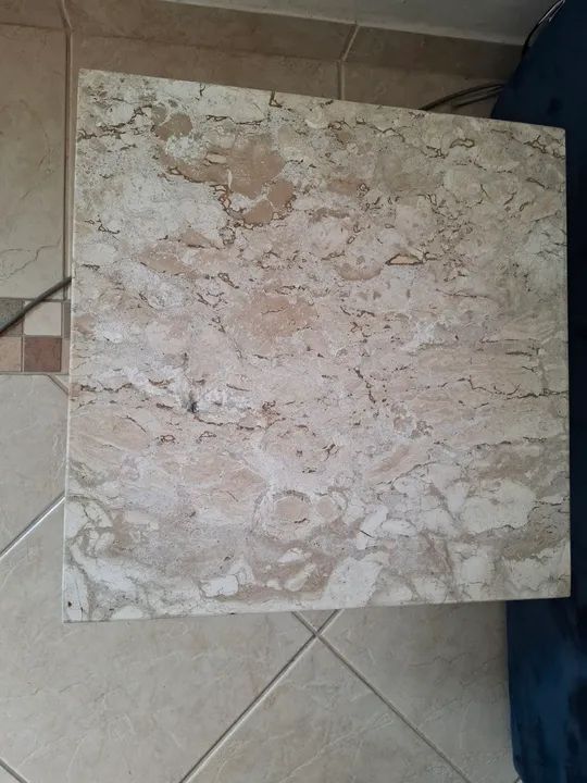 Mesa de Apoio de Mármore Travertino 100%-Tamanho P - Foto 3
