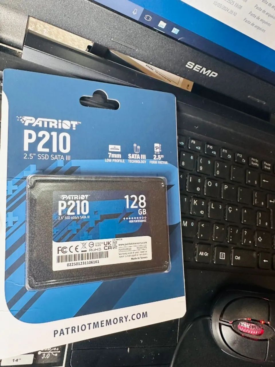 SSD 128 GB Novo, lacrado64842093452931124