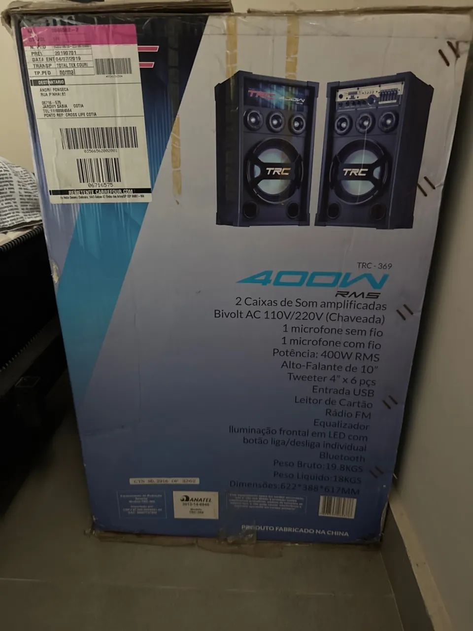 Caixas de Som Amplificadas TRC 369 400W RMS