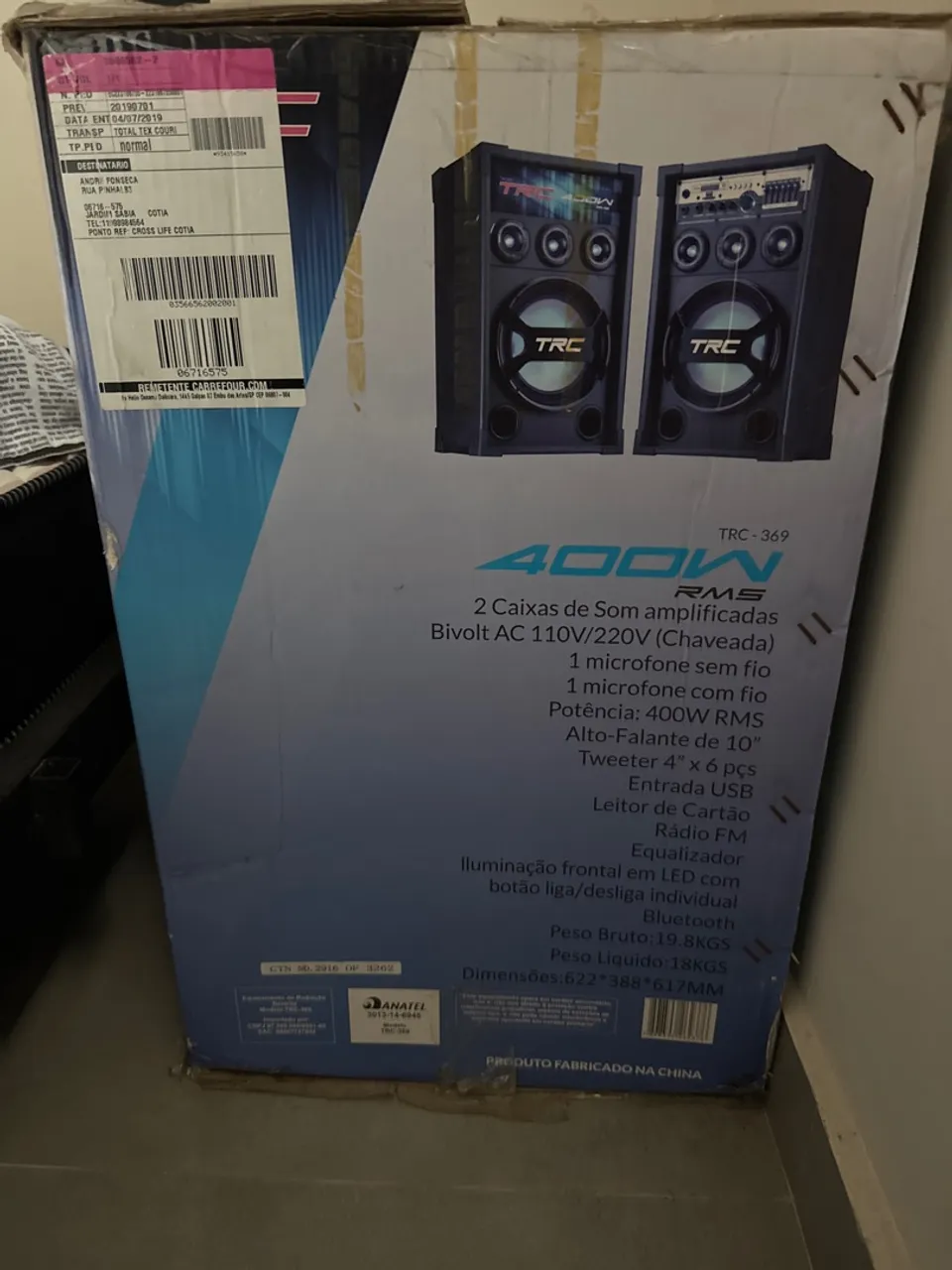 Caixa de som torre polyvox xt1200 1800w RMS - Aparelhos de Som
