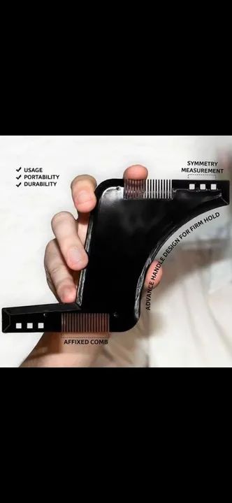 Régua P/ Barba Com Pente - Alinhador e Modelador de Barba - Foto 4