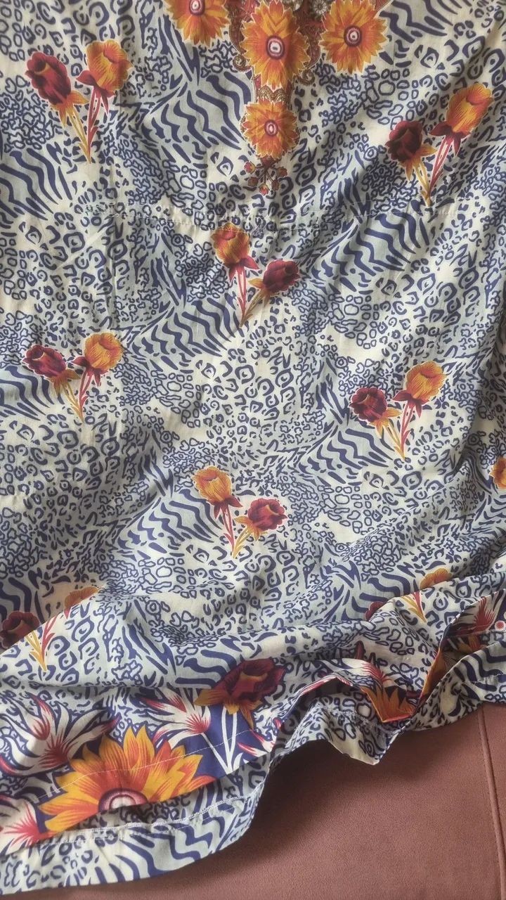 Kaftan indiana estampada floral T único 