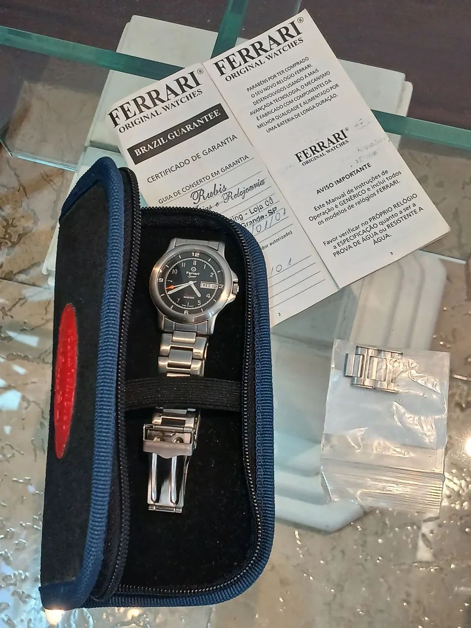 Relógio Ferrari Sport Original - Aço Inox + Caixa + Certificado - Foto 3
