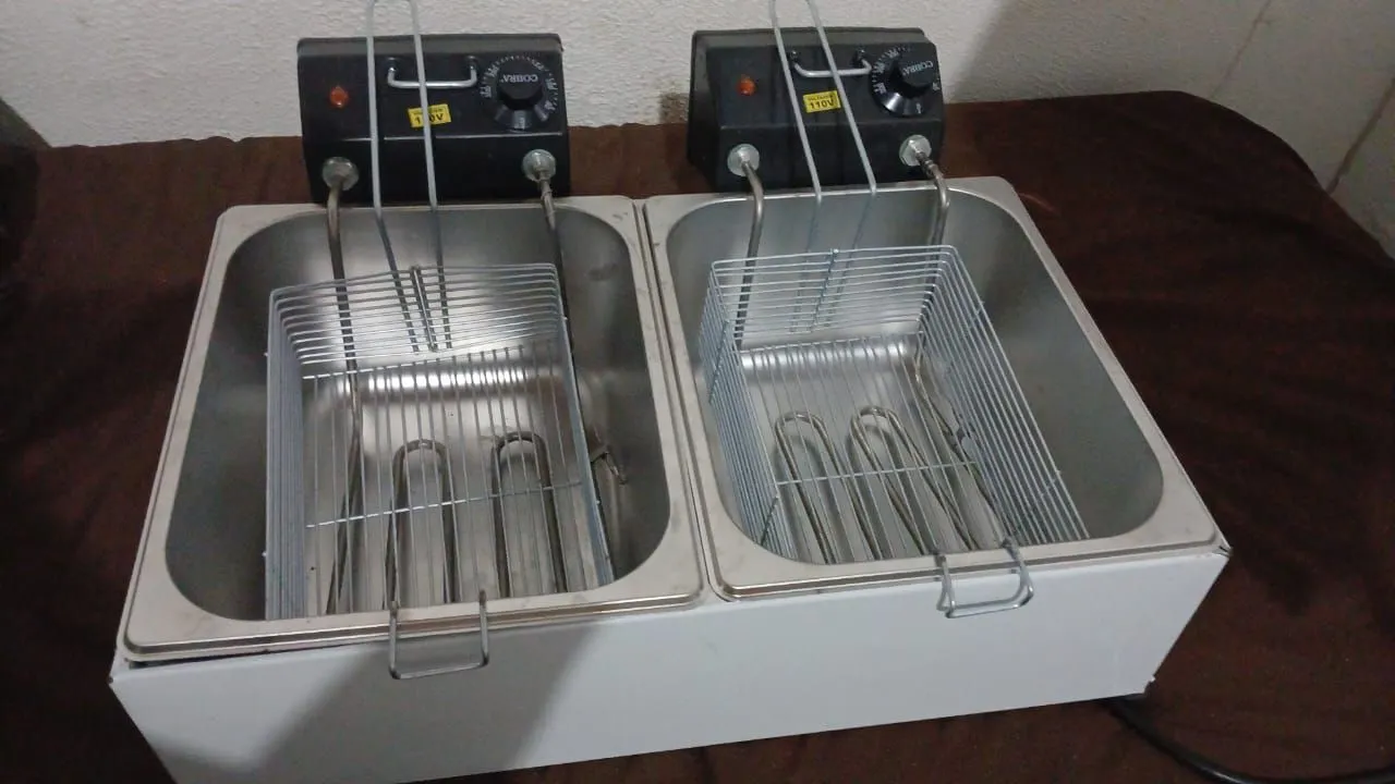 Fritadeira Elétrica Dupla - Ideal para Negócios!