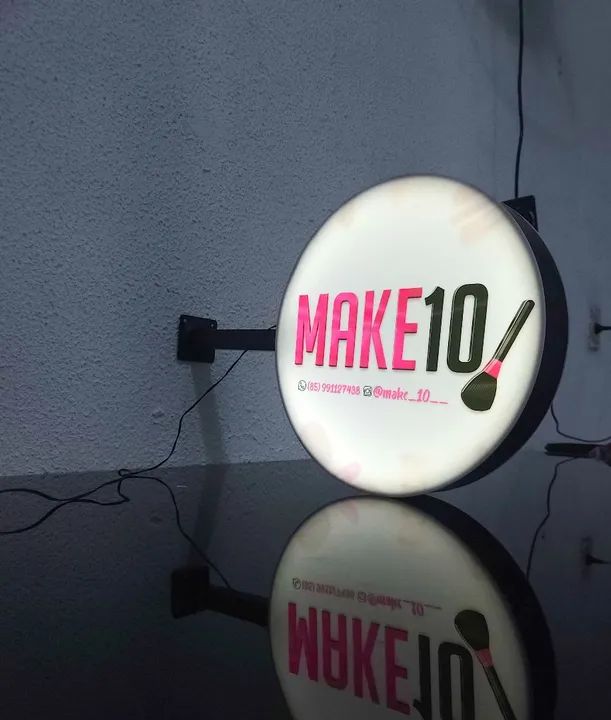 Placa Luminosa pirulito com sua logo personalizada - Foto 2