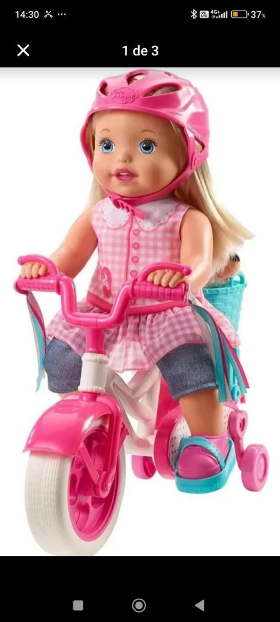 Boneca com Triciclo Rosa - Diversão Garantida!