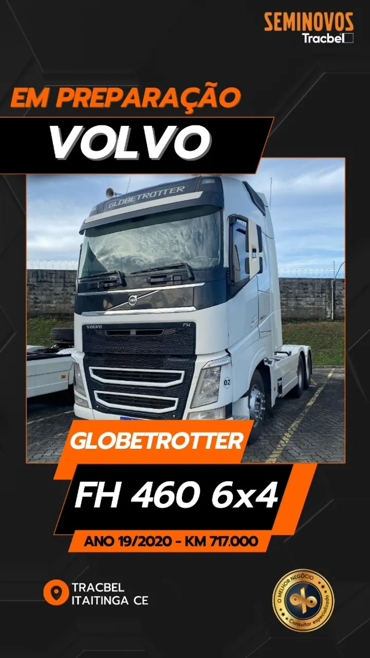 Volvo FH 460 Globetrotter 6x4 2020 Tracbel Seminovos Volvo