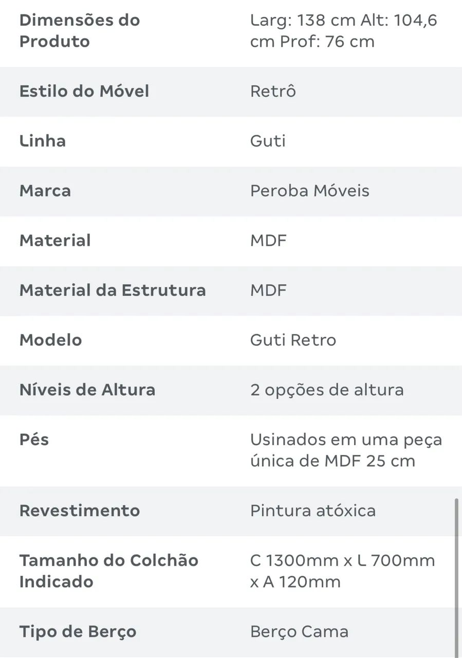 Berço Americano 5 em 1 + Colchão. Apenas 8 messes de uso. Em estado de novo.  - Foto 5