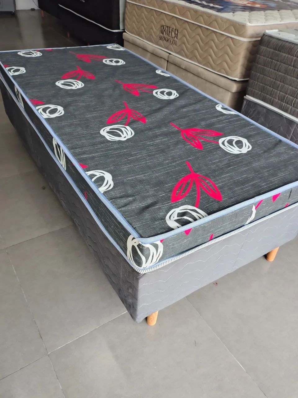 BASE + COLCHÃO SOLTEIRO COM ENTREGA GRÁTIS NO MESMO DIA DA COMPRA  - Foto 4