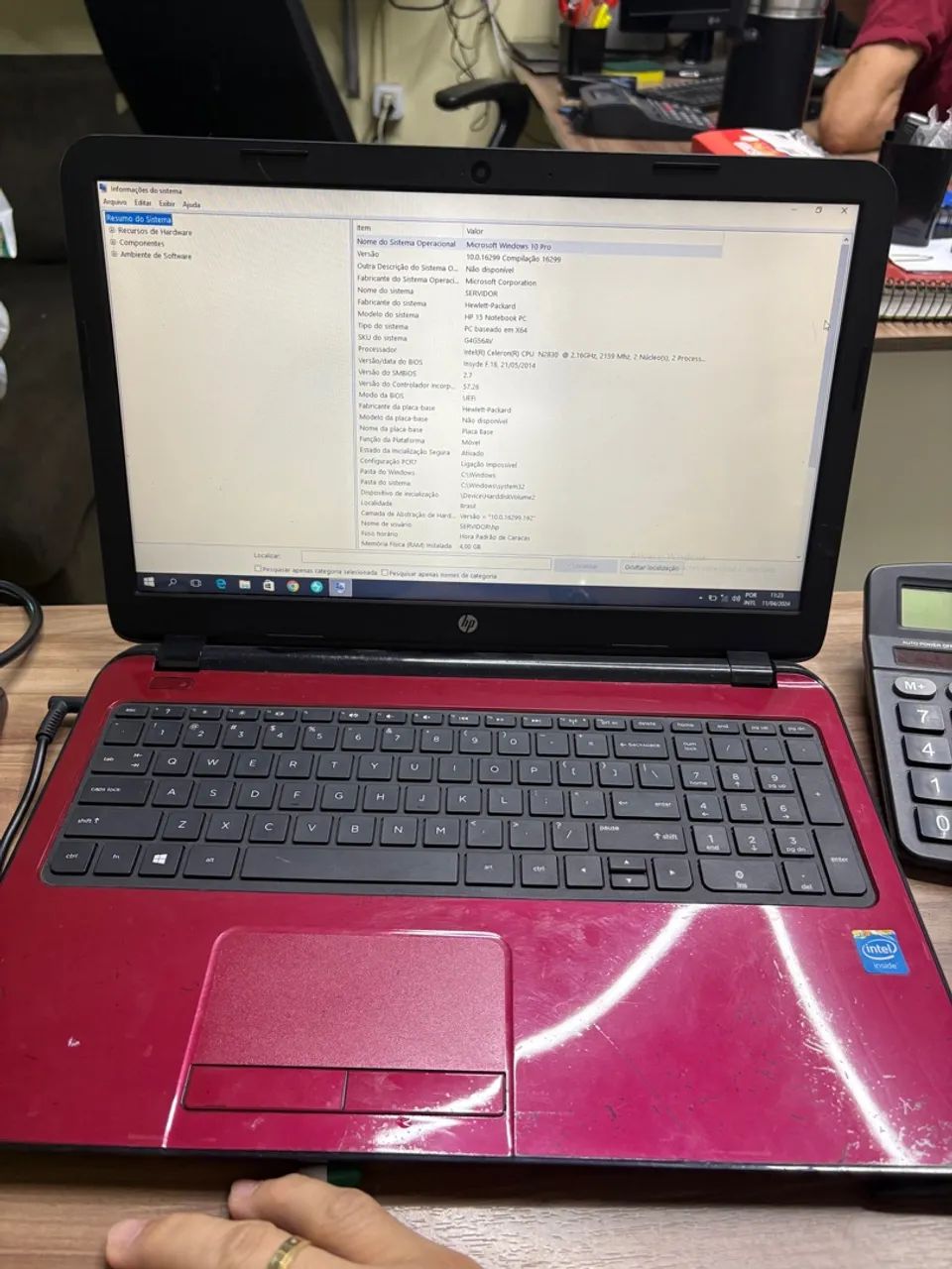Notbook HP 15pol intel core i3 vinho - Foto 4