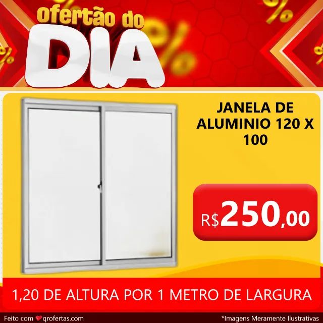 JANELA DE ALUMINIO 1,20 DE ALTURA POR 1 METRO DE LARGURA - VIDRO LISO  - Foto 5