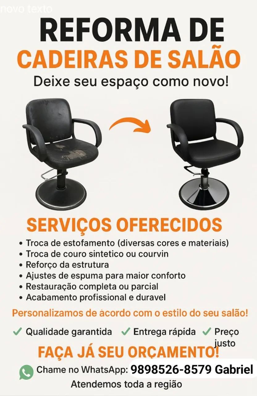 REFORMA DE  CADEIRAS:: SALÃO 
