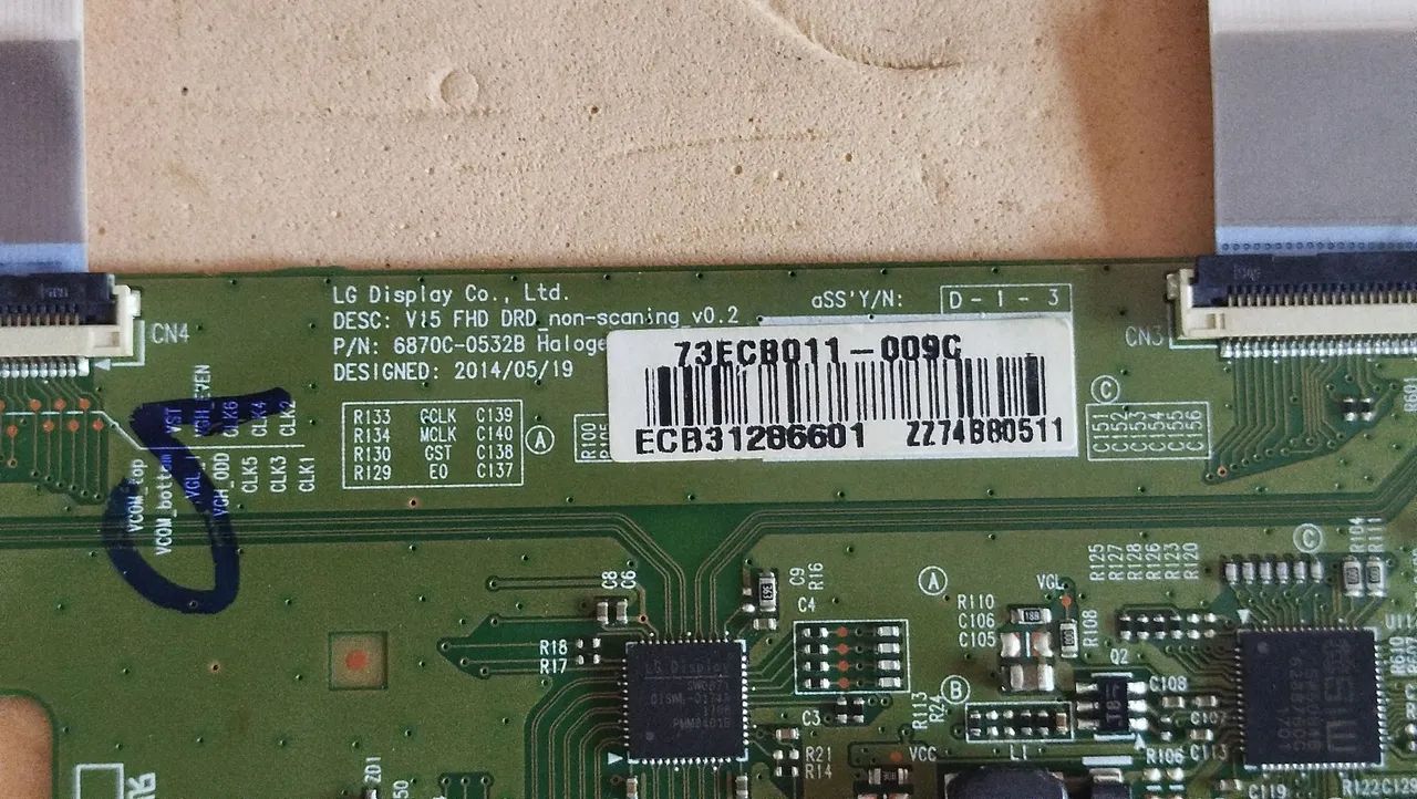 Placa t-com TV LG 49LJ5500 com cabos testada e funcionando  - Foto 4