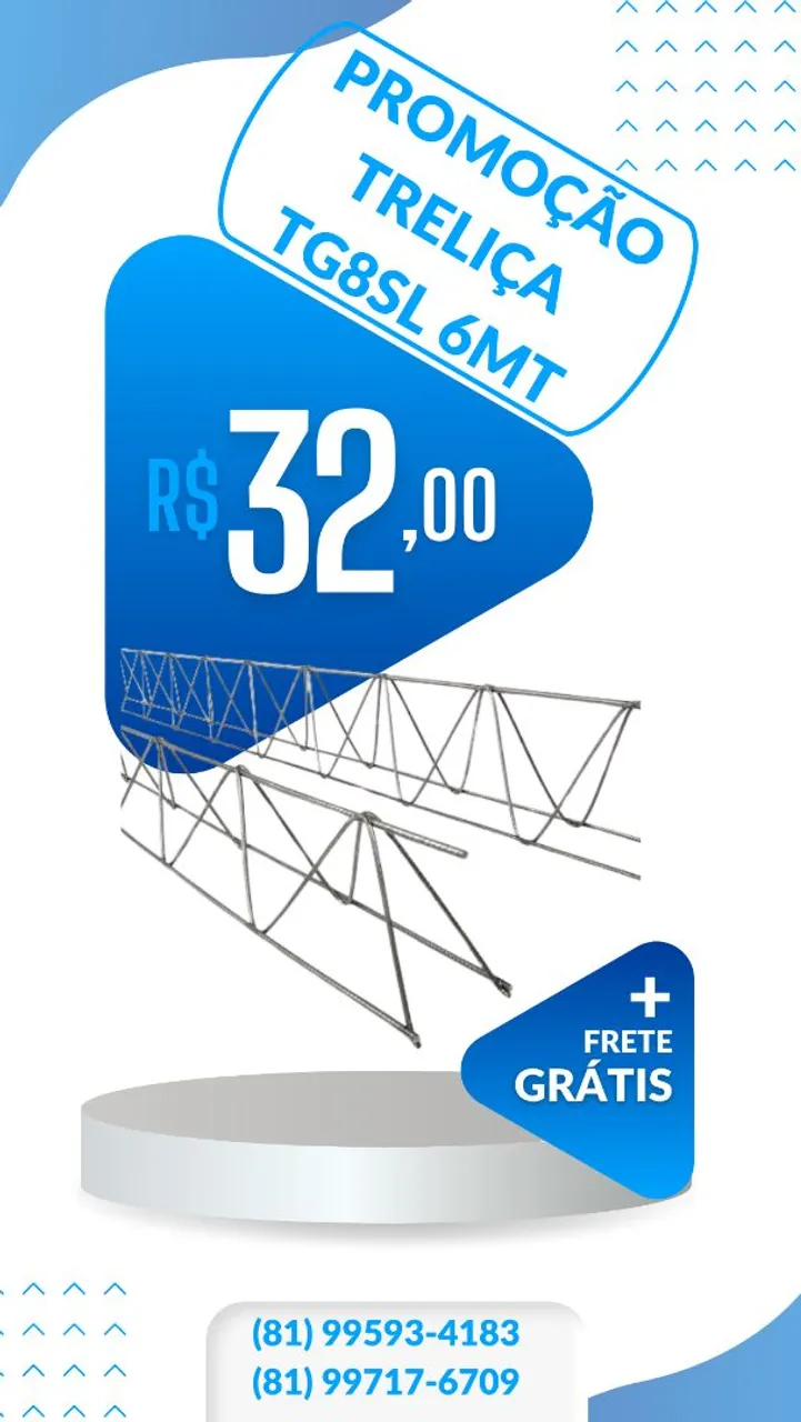 Treliça TG8SL 6MT em Promoção! Frete Grátis!