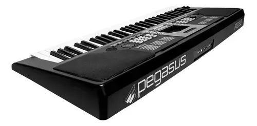 Teclado Pegasus P222 62 Ritmos Brasileiros + Capa + Suporte - Foto 2