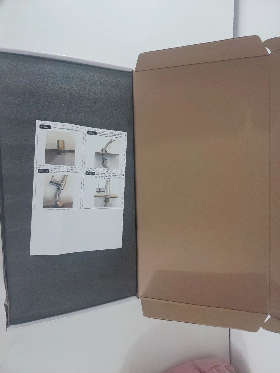 Torneira Gourmet  de cozinha para bancada luxo inox com mola e misturador - Foto 3