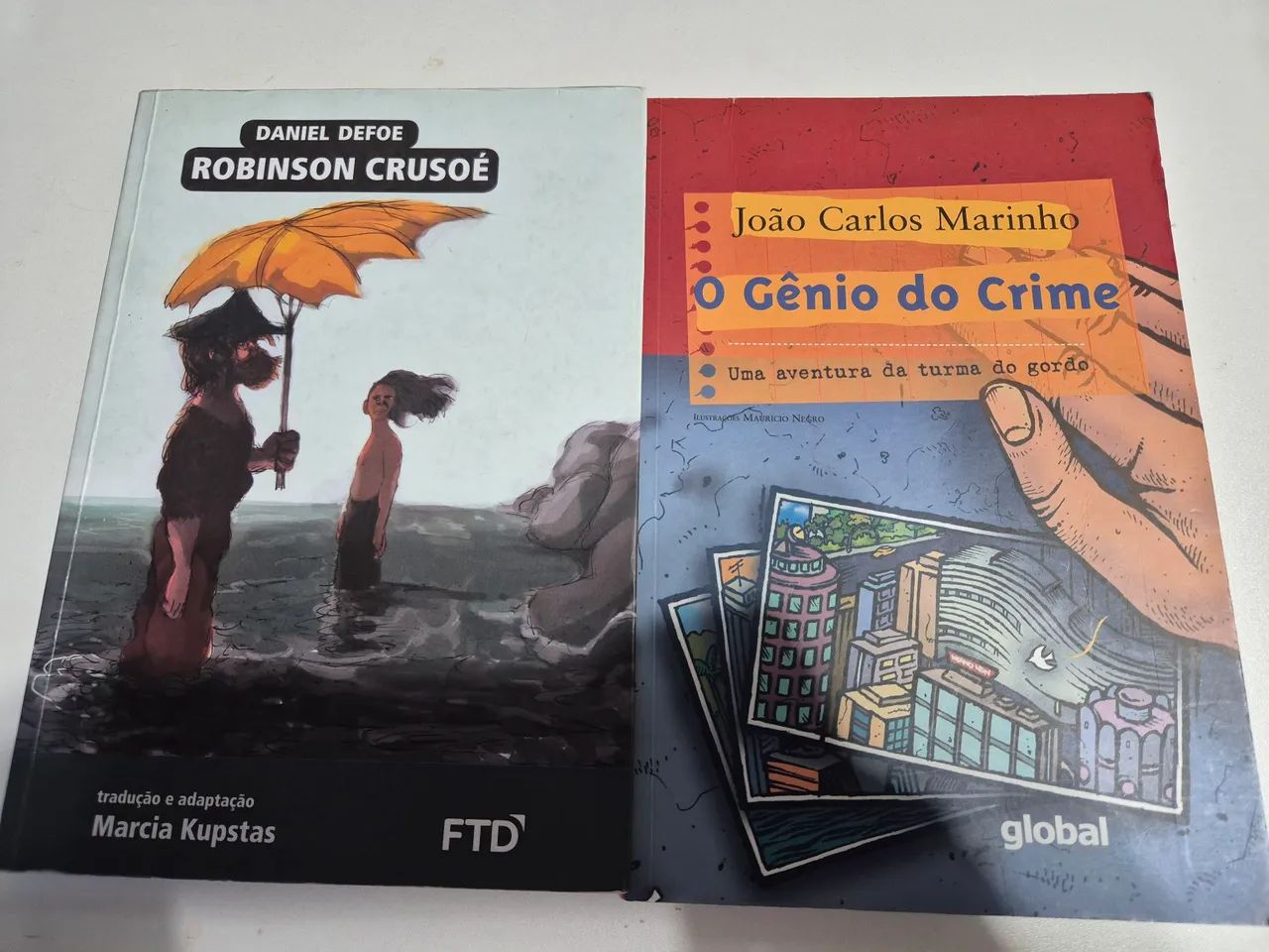 Livros - Robinson Crusoé e O Gênio do Crime
