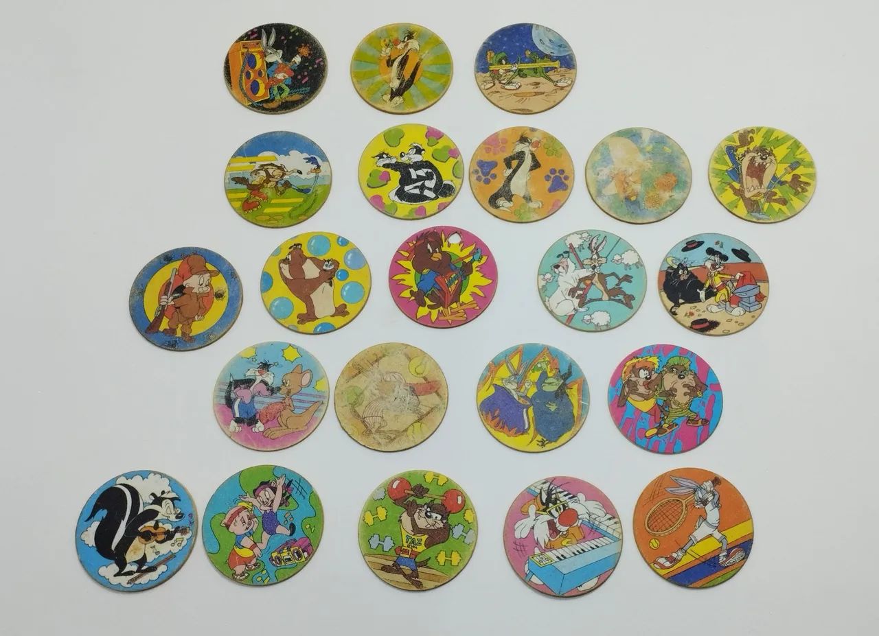 Tazos Elma Chips Pokémon Digimon Looney Tunes Cartoon Network venda da unidade - Foto 5