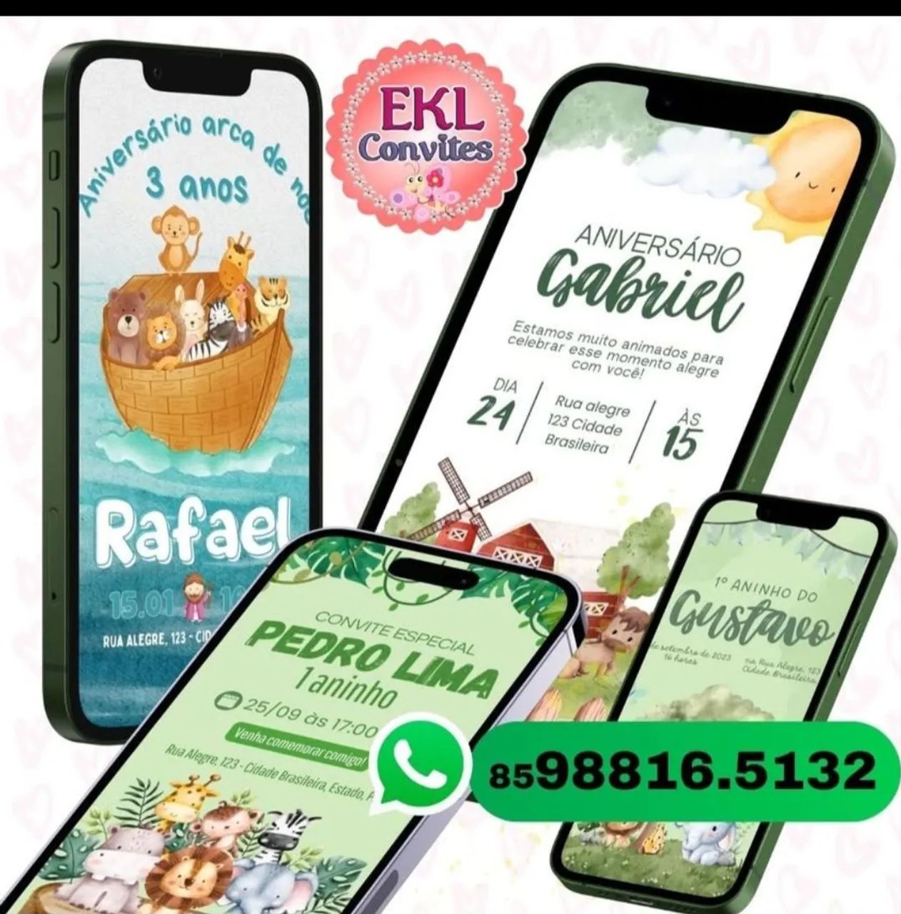 Convites personalizados infantis - todos os temas  - Foto 4