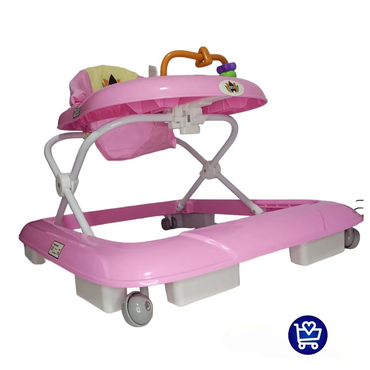 Andador para Bebê - Rosa - Com Brinquedos - Foto 3