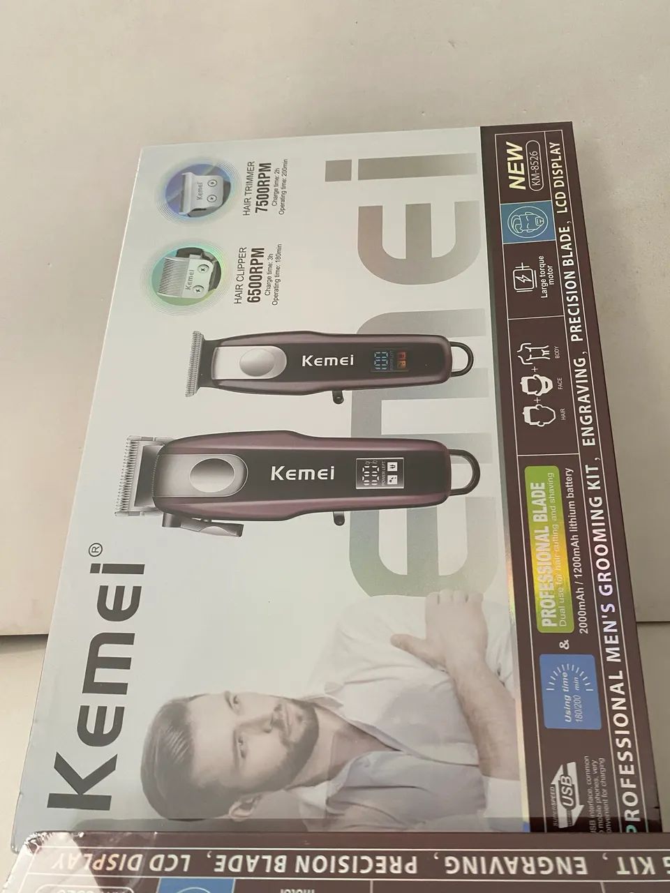 Máquina de Cortar Cabelo Kemei Kit 2 máquinas  - Foto 3
