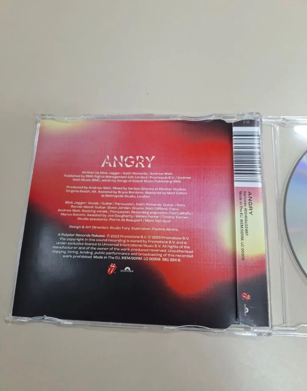 Cd Rolling Stones - Angry- Single importado Alemanha  - Foto 3