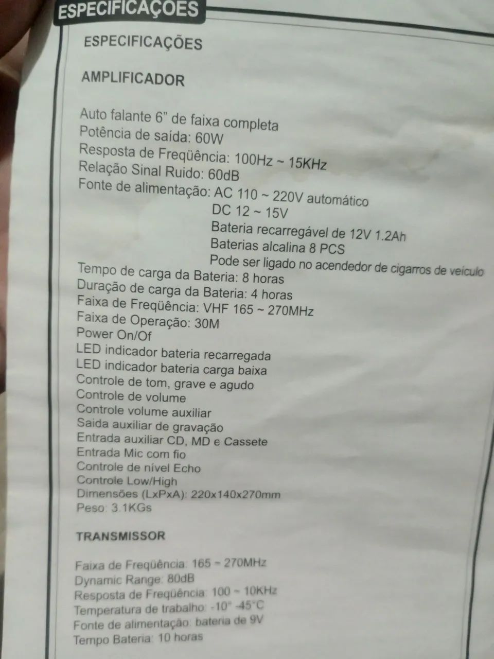 Mini Amplificador Proaudio WPA-3310 - Foto 3