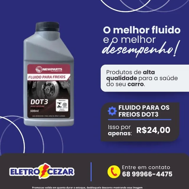 FLUÍDO DE FREIO DOT3 - PROTEÇÃO E DESEMPENHO PARA SEU SISTEMA DE FREIOS